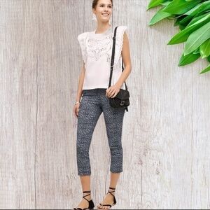 Anthropologie Cartonnier Charlie Trouser Pant Crop Navy 0